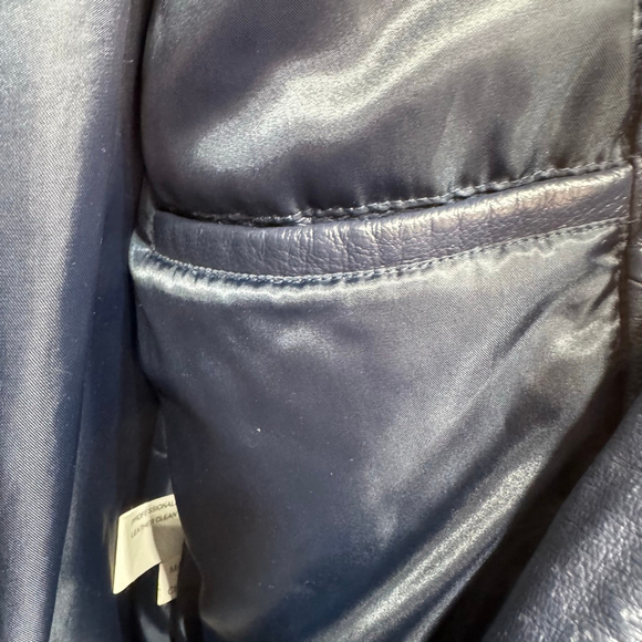 Vintage Leather USA Bomber Jacket American Flag Patriotic Stars & Stripes Moto - Picture 10 of 15